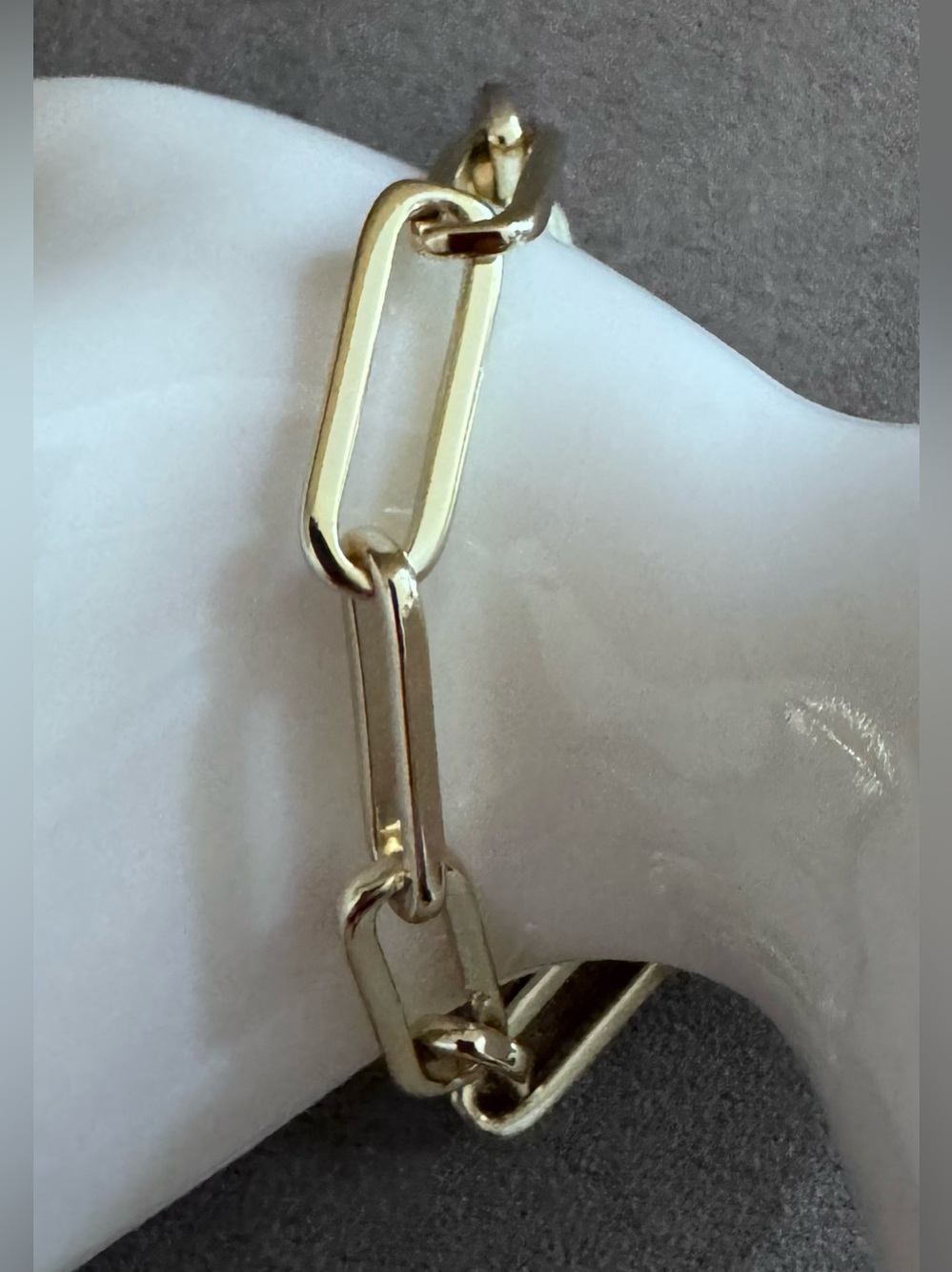 Melinda Maria Gold Tone Paperclip Link Bracelet - Picture 4 of 6